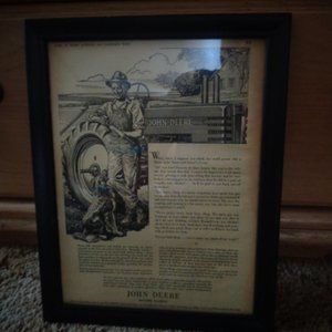 1943 John Deere framed  Ad